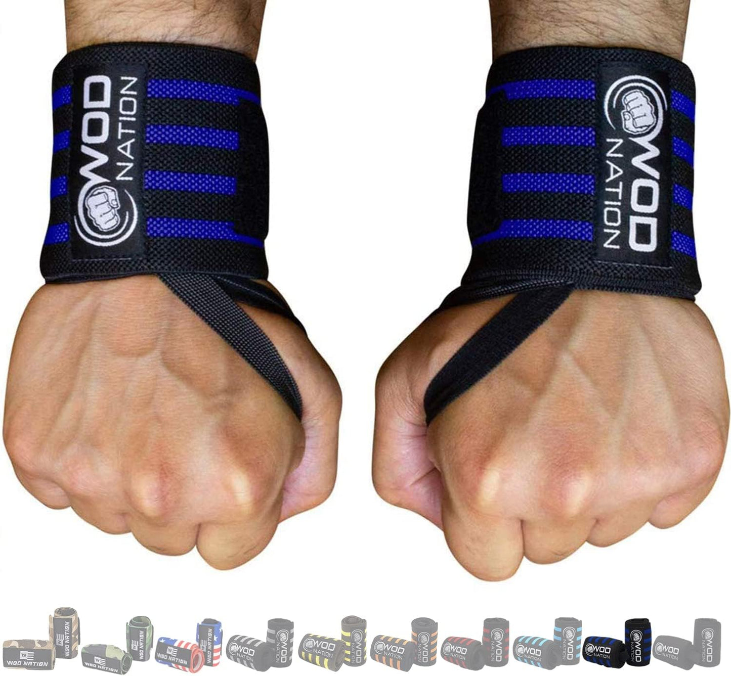 Professional Wrist Wraps & Straps for Gym & Weightlifting (18 Inch) - Essential Weight Lifting Wrist Wraps & Gym Wrist Straps Support for Optimal Powerlifting Performance for Women & Men