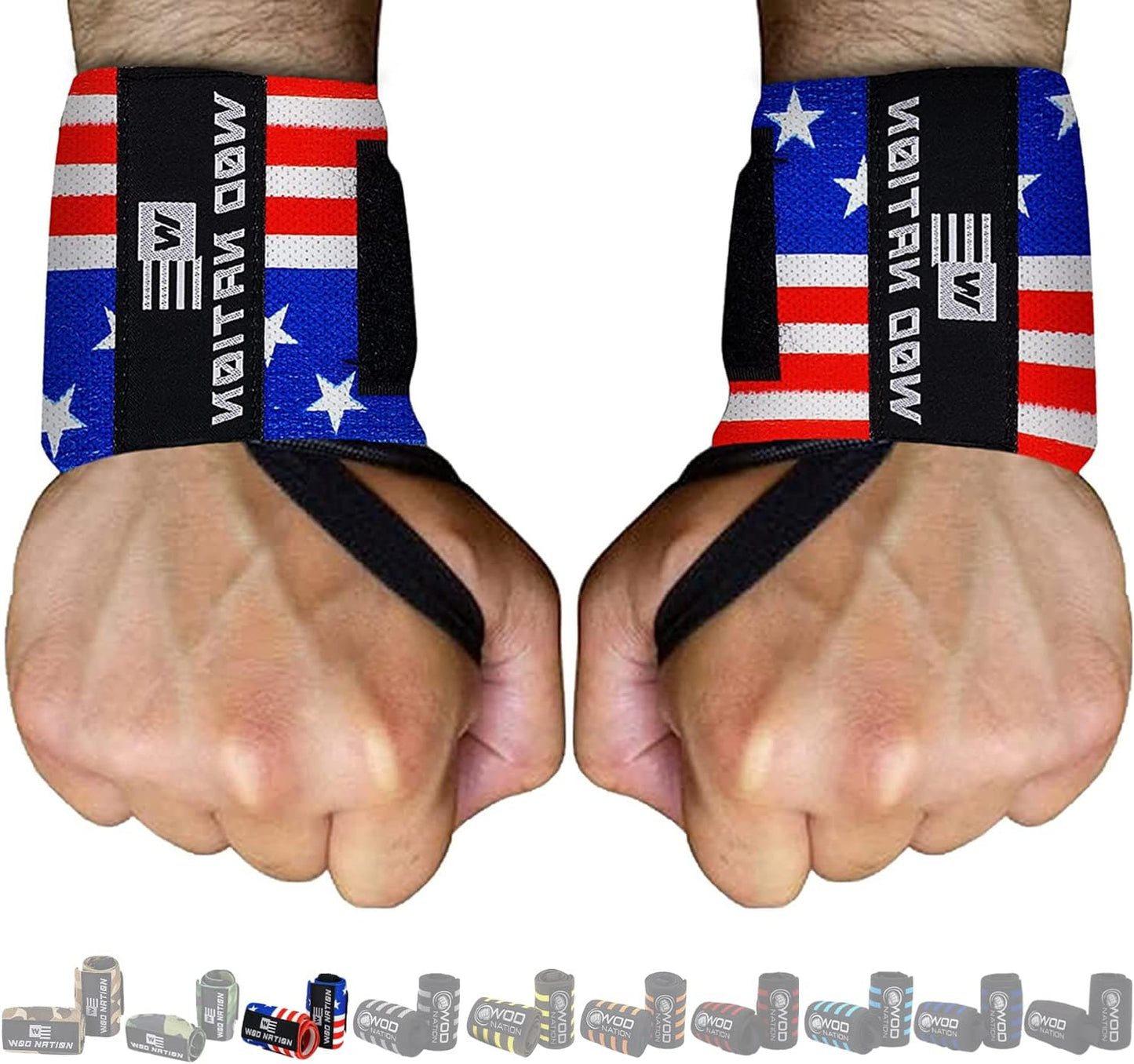 Professional Wrist Wraps & Straps for Gym & Weightlifting (18 Inch) - Essential Weight Lifting Wrist Wraps & Gym Wrist Straps Support for Optimal Powerlifting Performance for Women & Men